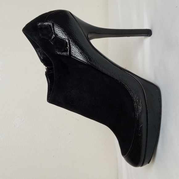 Dior (Authentic) Black Suede & Leather Ankle Bootie Heel Sz 36.5 - Picture 8 of 16